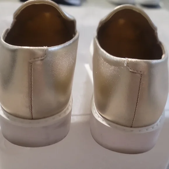 Karl Lagerfeld Gold and Black Wedge Shoes Size 6 Womens!! - Picture 8 of 9